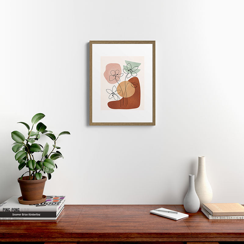 Minimal Abstract Flowers 04 Framed Art Print Gallery Image 12