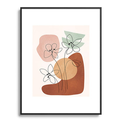 Minimal Abstract Flowers 04 Framed Art Print Gallery Image 85
