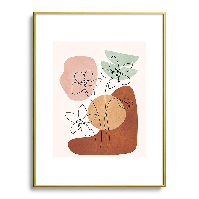 Minimal Abstract Flowers 04 Framed Art Print Gallery Image 92