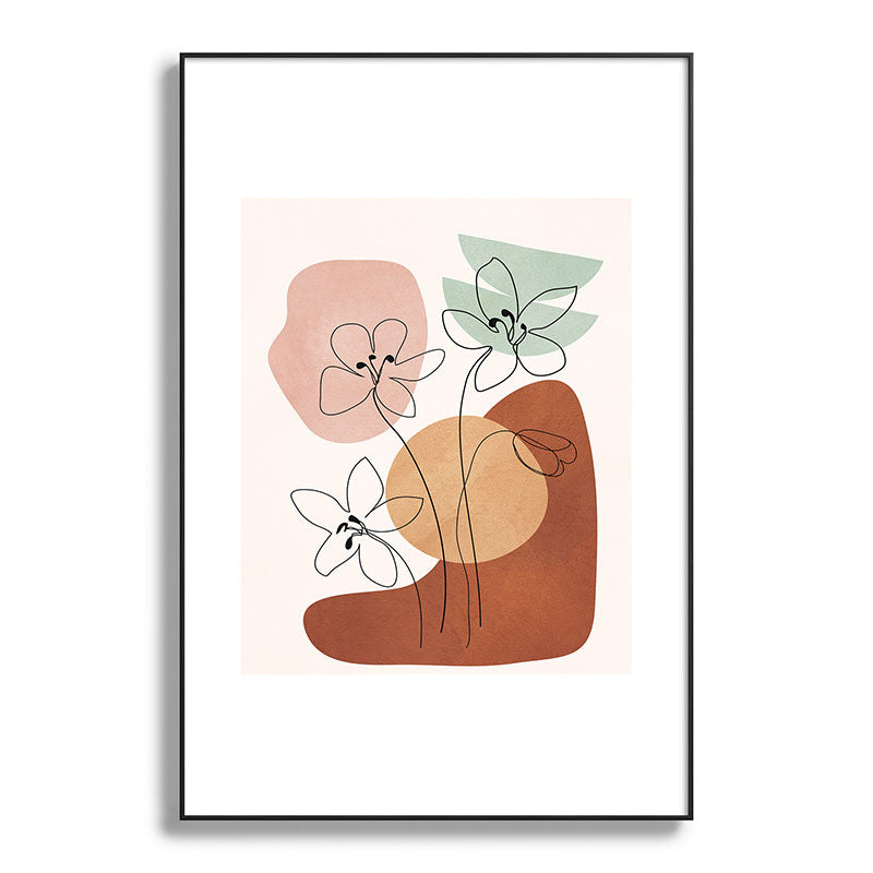 Minimal Abstract Flowers 04 Framed Art Print Gallery Image 86