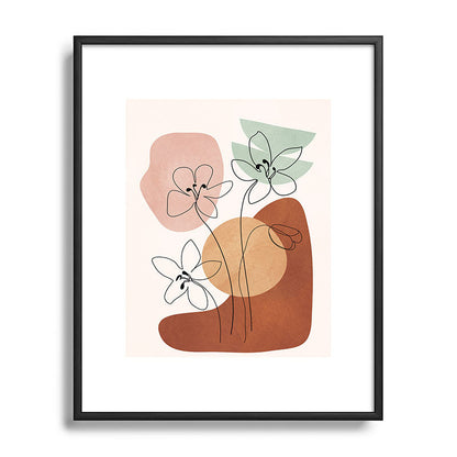 Minimal Abstract Flowers 04 Framed Art Print Gallery Image 81