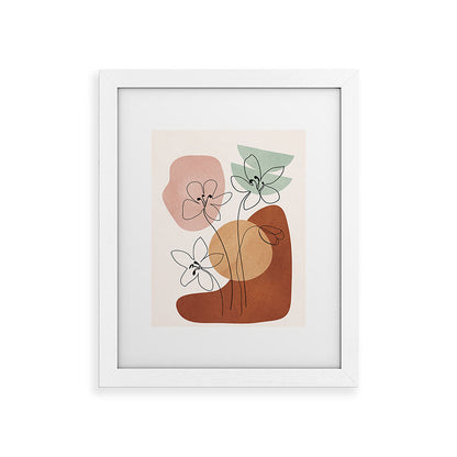 Minimal Abstract Flowers 04 Framed Art Print Gallery Image 55