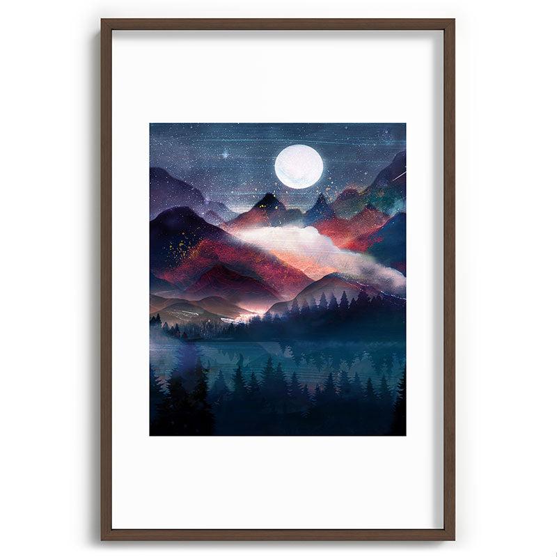 Mountain Lake Under the Stars Framed Art Print Gallery Image 94