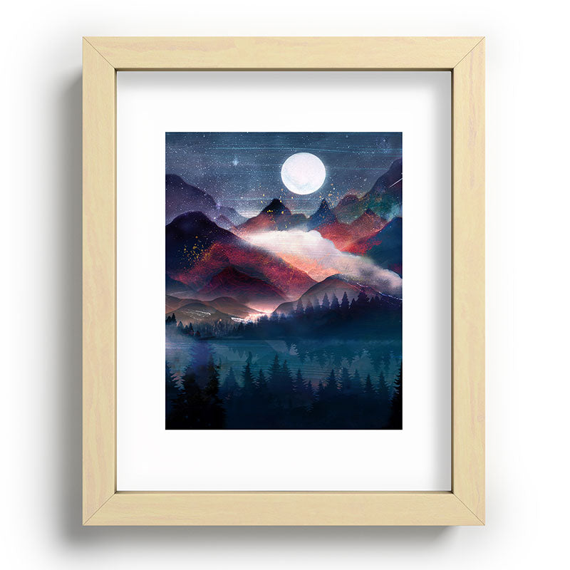 Mountain Lake Under the Stars Framed Art Print Gallery Image 95