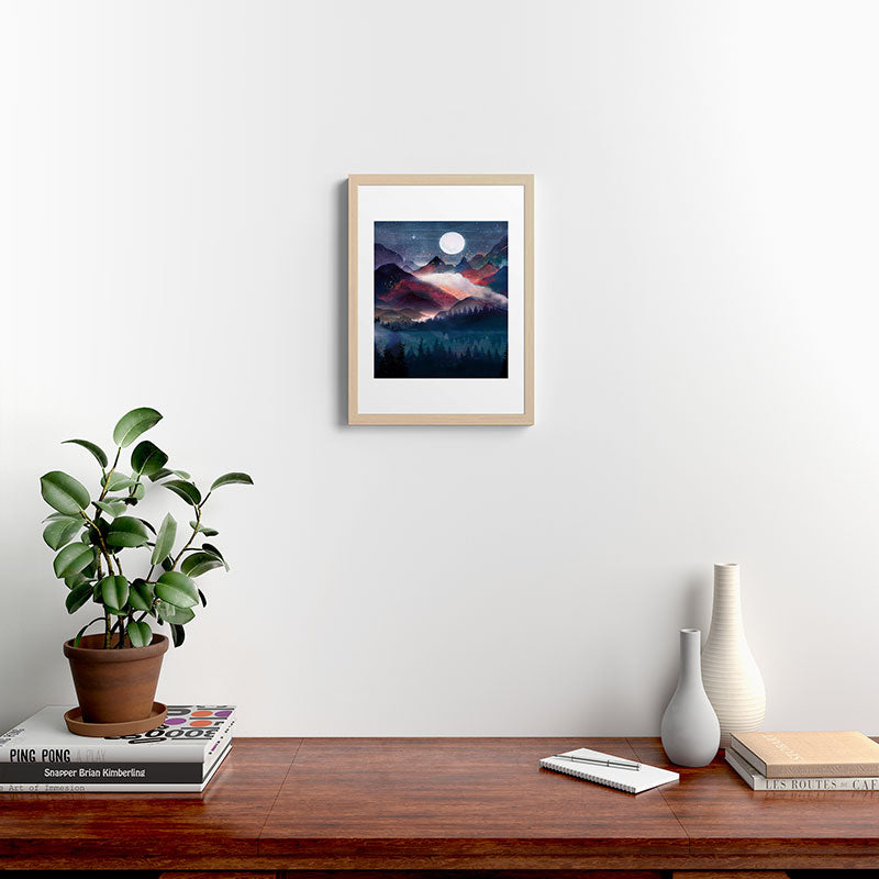 Mountain Lake Under the Stars Framed Art Print Gallery Image 23