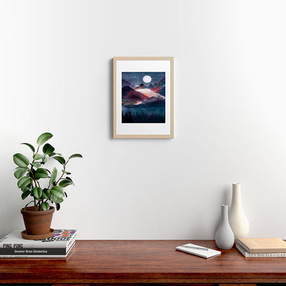 Mountain Lake Under the Stars Framed Art Print Gallery Image 23