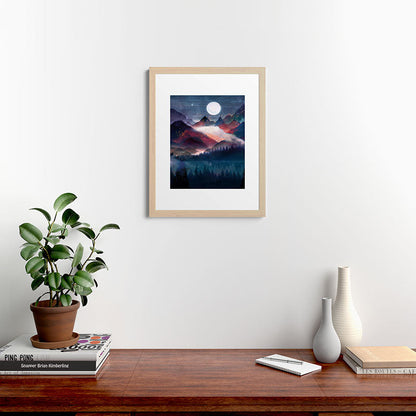 Mountain Lake Under the Stars Framed Art Print Gallery Image 64