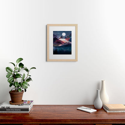 Mountain Lake Under the Stars Framed Art Print Gallery Image 63