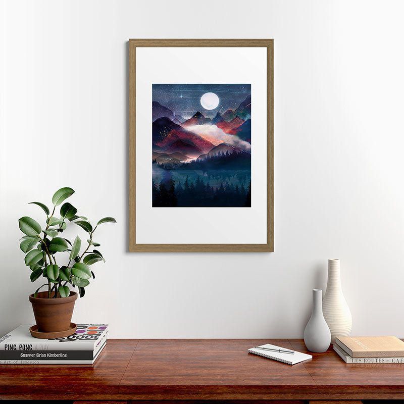 Mountain Lake Under the Stars Framed Art Print Gallery Image 56
