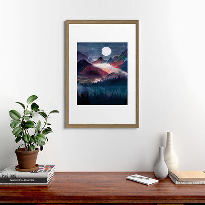 Mountain Lake Under the Stars Framed Art Print Gallery Image 56