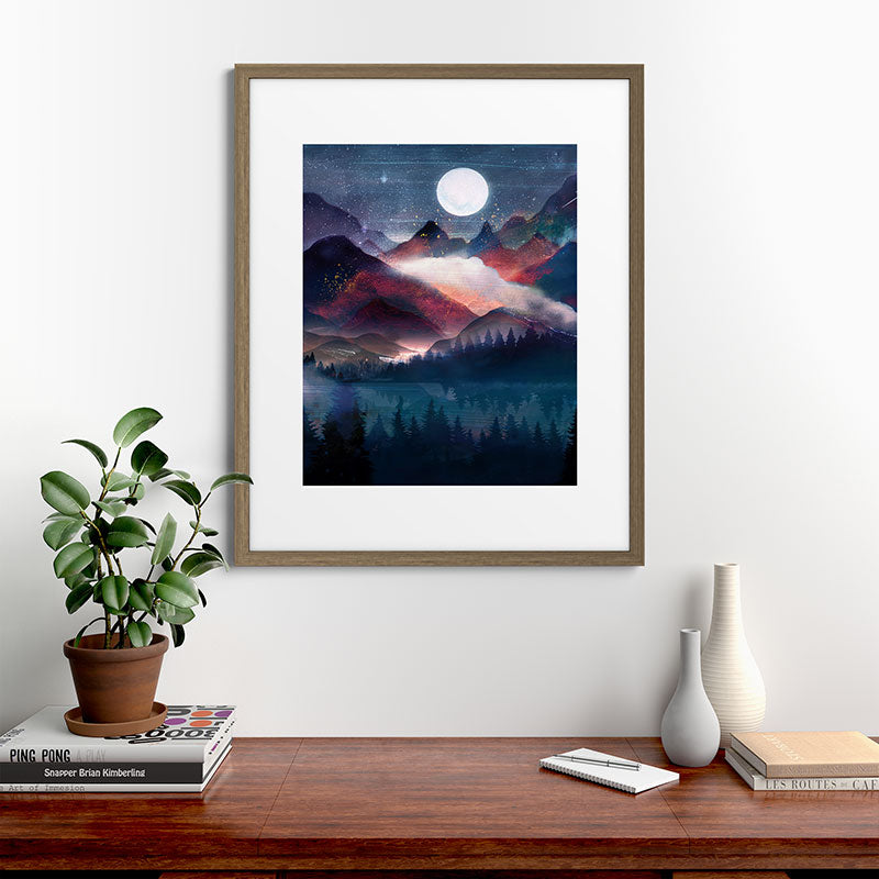 Mountain Lake Under the Stars Framed Art Print Gallery Image 58