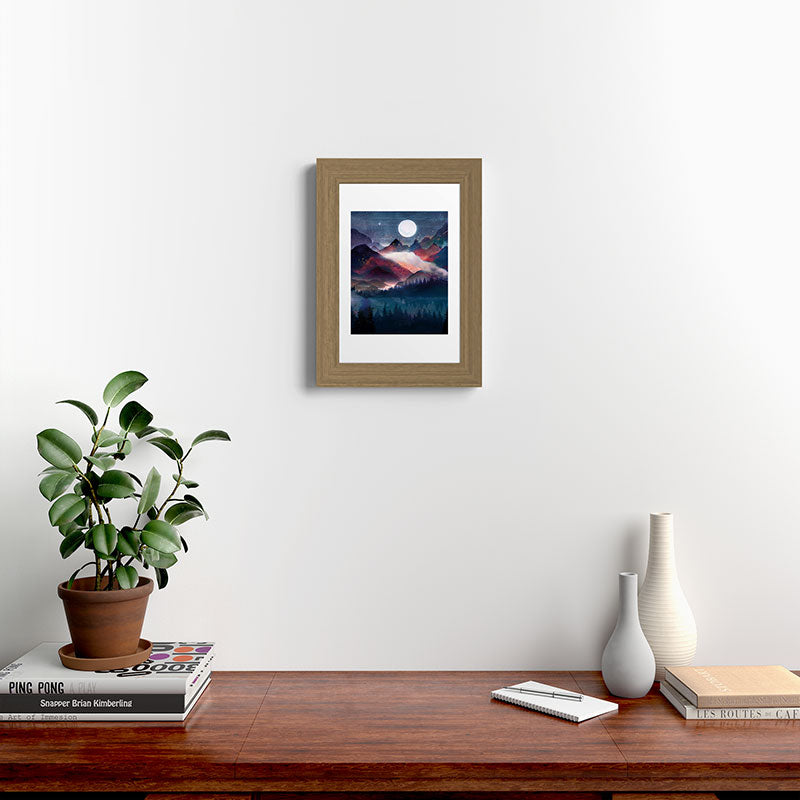 Mountain Lake Under the Stars Framed Art Print Gallery Image 52