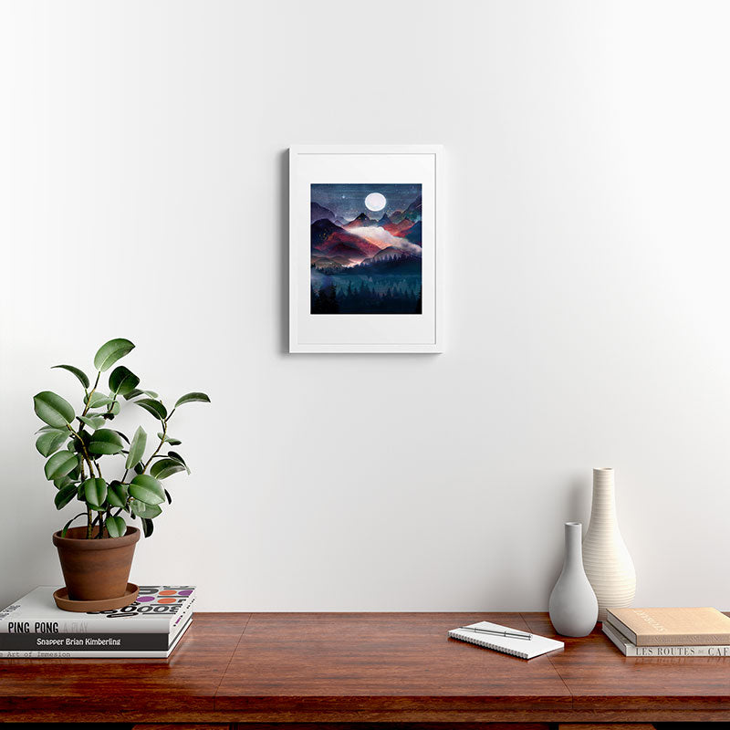 Mountain Lake Under the Stars Framed Art Print Gallery Image 32