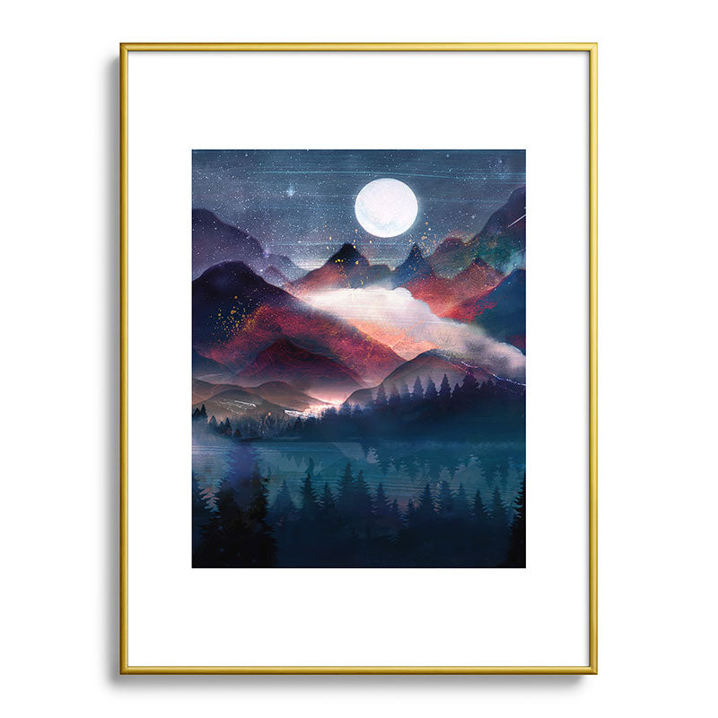 Mountain Lake Under the Stars Framed Art Print Gallery Image 124