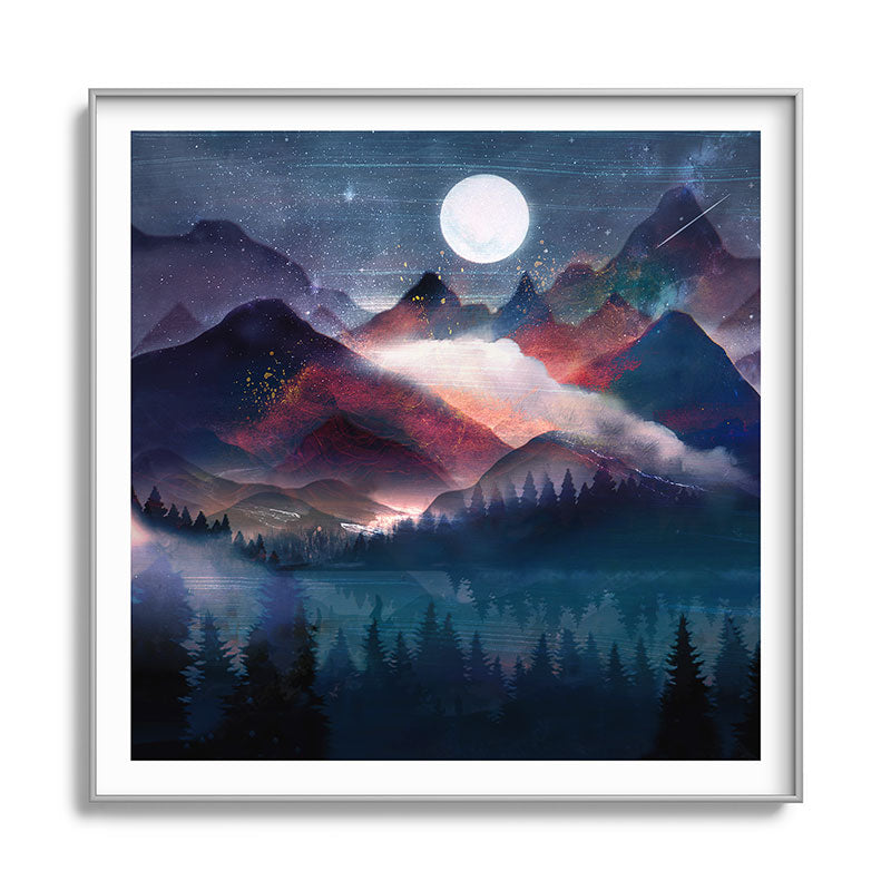 Mountain Lake Under the Stars Framed Art Print Gallery Image 141