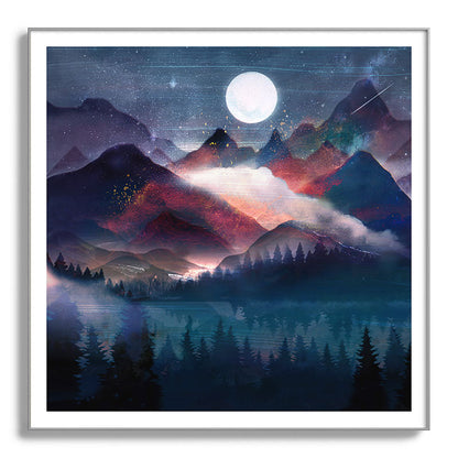 Mountain Lake Under the Stars Framed Art Print Gallery Image 142