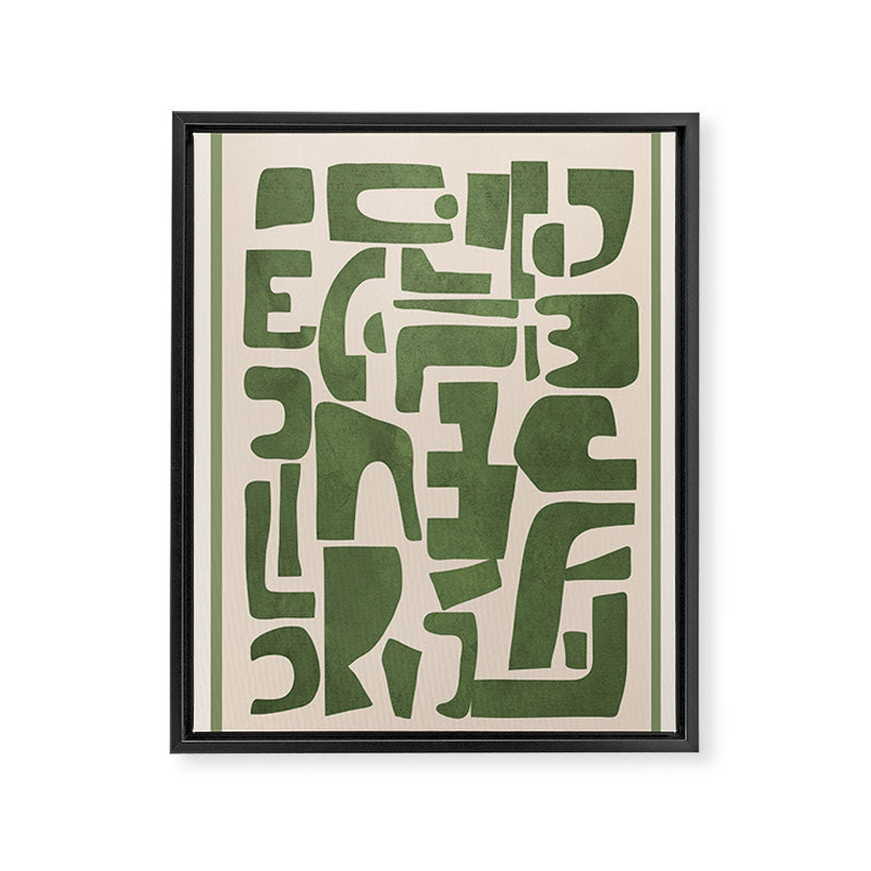 Organic Contemporary Modern Shapes 03 Framed Canvas Print Gallery Image 3