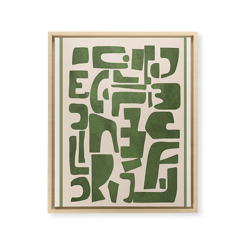 Organic Contemporary Modern Shapes 03 Framed Canvas Print Gallery Image 18