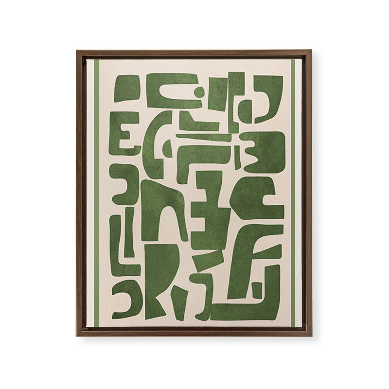 Organic Contemporary Modern Shapes 03 Framed Canvas Print Gallery Image 11