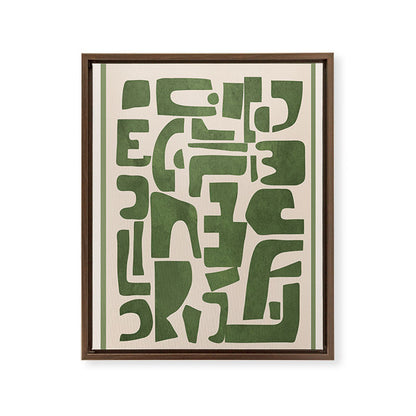 Organic Contemporary Modern Shapes 03 Framed Canvas Print Gallery Image 9