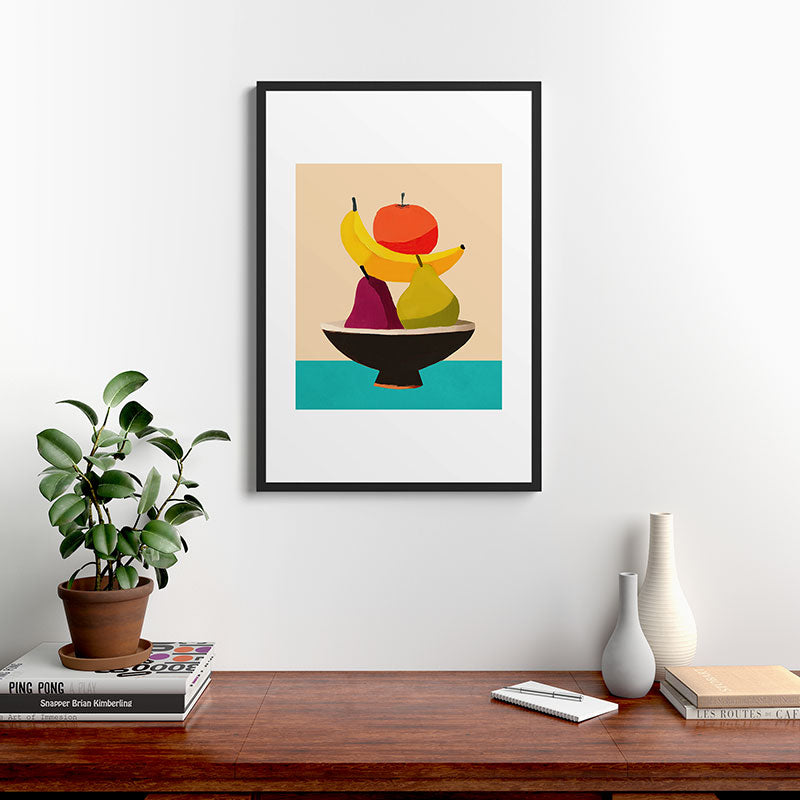 Summer Fruit Bowl Framed Art Print Gallery Image 6