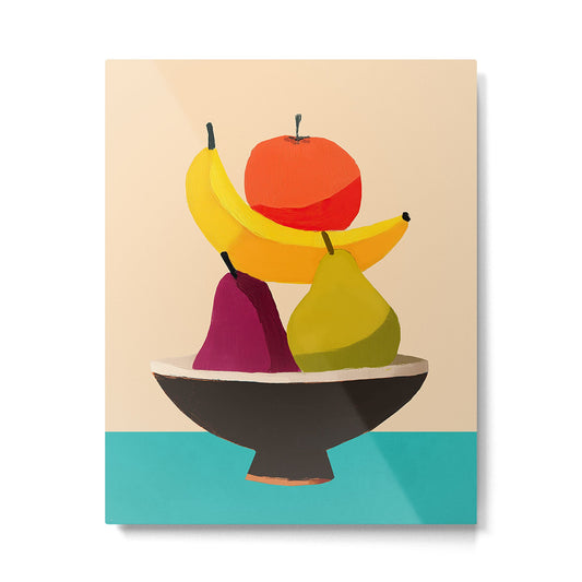 Summer Fruit Bowl Metal Print Gallery Image 1