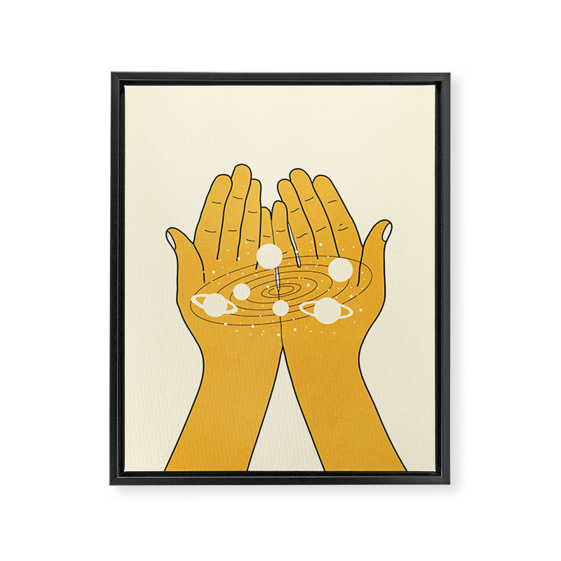 Universe in My Hands Framed Canvas Print Gallery Image 2