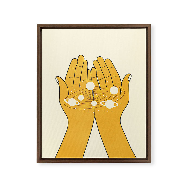 Universe in My Hands Framed Canvas Print Gallery Image 7