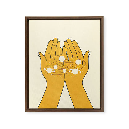 Universe in My Hands Framed Canvas Print Gallery Image 7