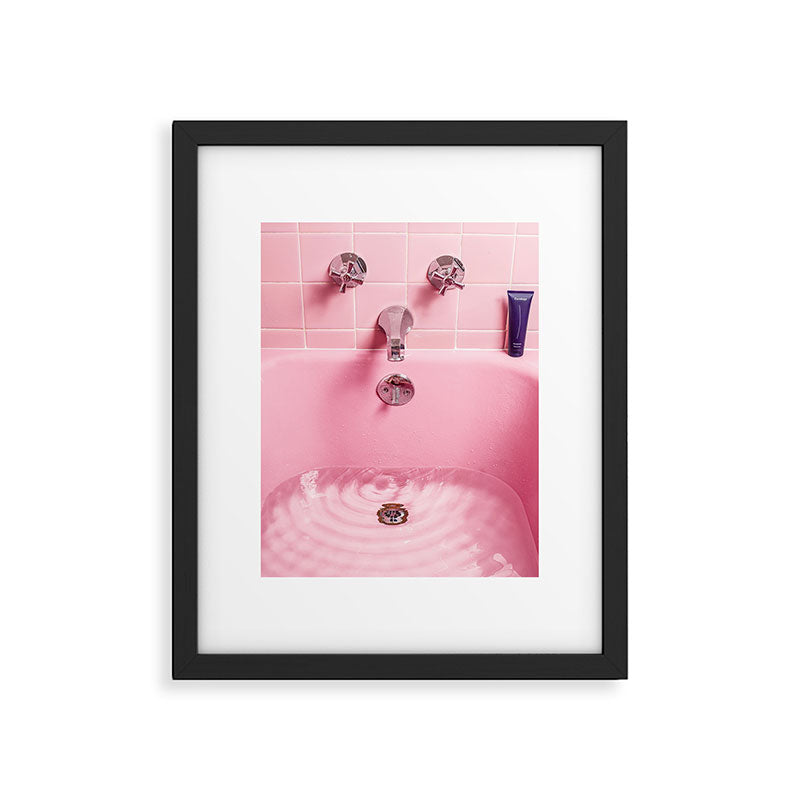 Pink Bathtub Framed Art Print Gallery Image 2