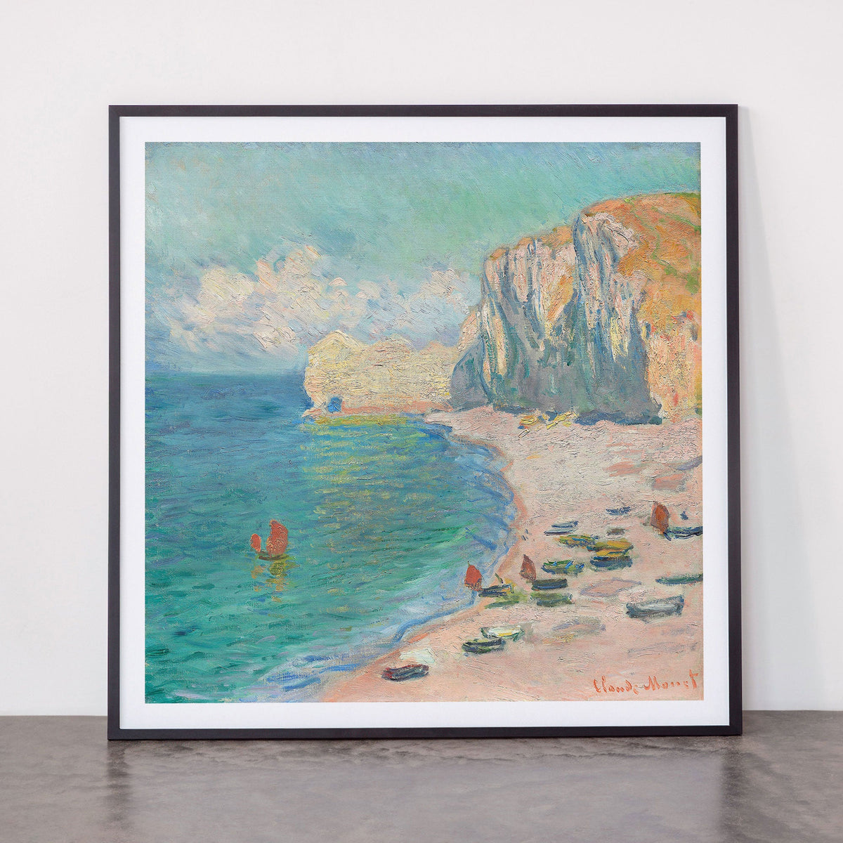 Claude Monet beach Framed Art Print Gallery Image 11