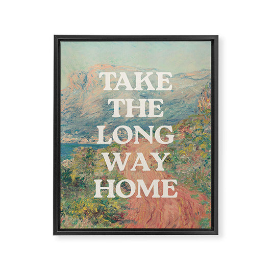 Take The Long Way Home Framed Canvas Print Gallery Image 1