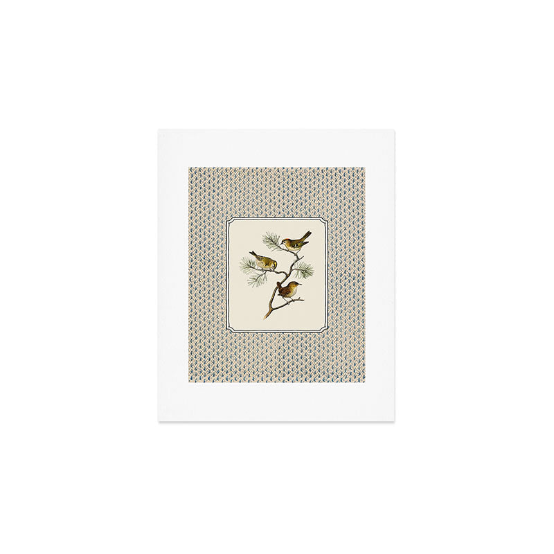 Three Wrens on a Branch Art Print Gallery Image 1