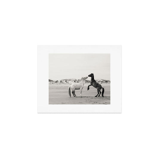 Wild Horses 4 - Black and White Art Print Gallery Image 1