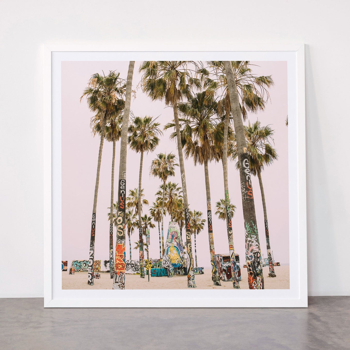 Palm Trees on Venice Beach - Los Angeles California Travel Photography Framed Art Print Gallery Image 87
