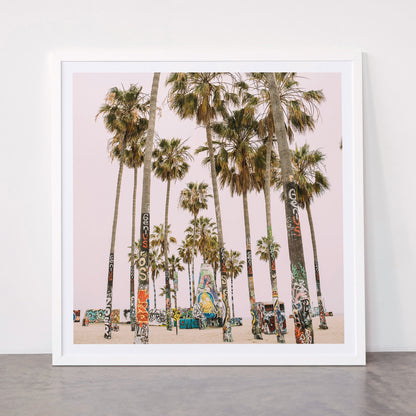 Palm Trees on Venice Beach - Los Angeles California Travel Photography Framed Art Print Gallery Image 87