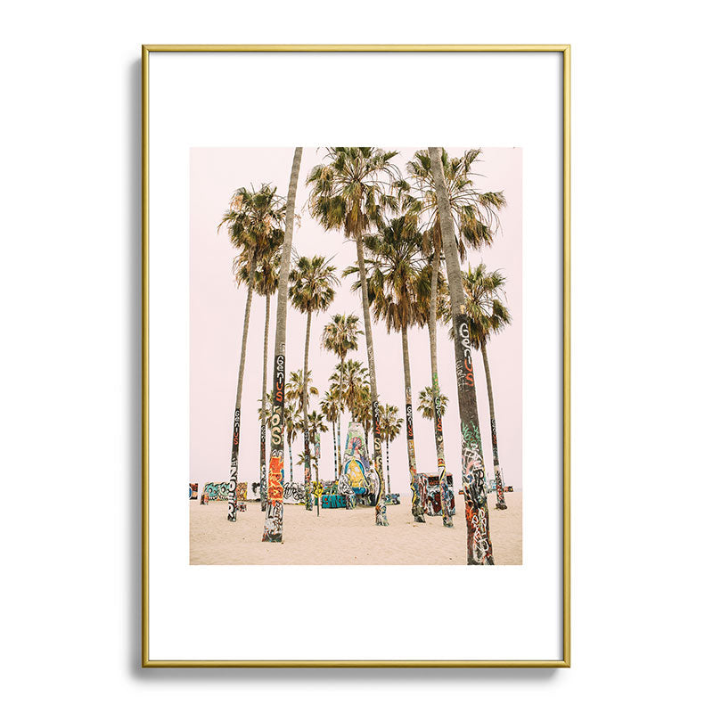 Palm Trees on Venice Beach - Los Angeles California Travel Photography Framed Art Print Gallery Image 123