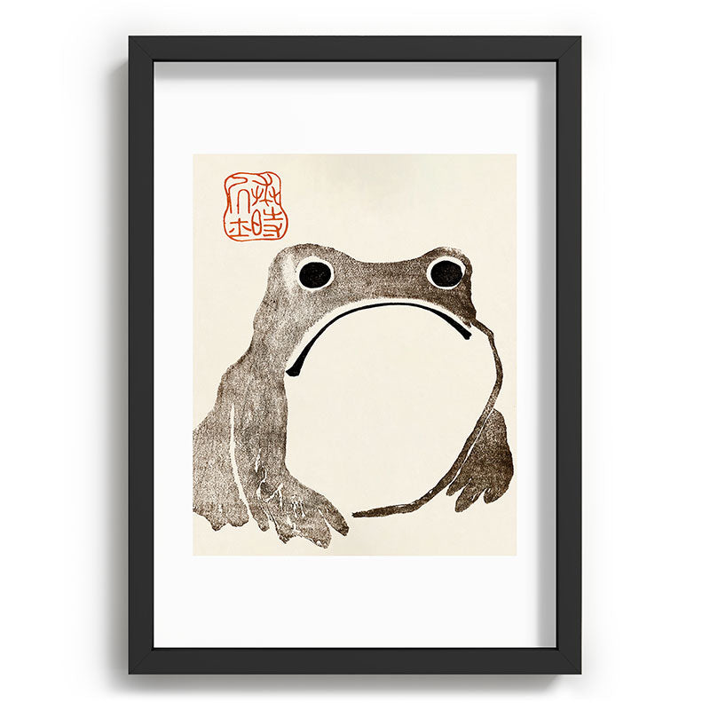 Unimpressed Frog Meika Gafu by Matsumoto Hoji 1814 - Frog Framed Art Print Gallery Image 81