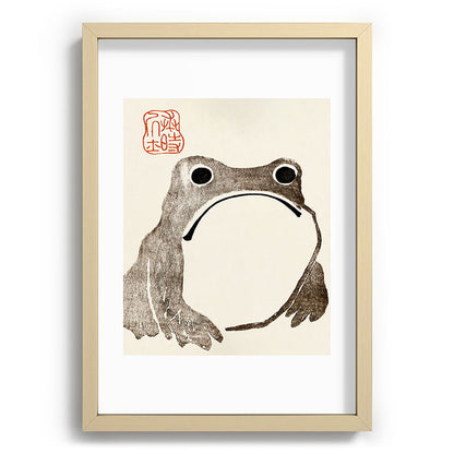 Unimpressed Frog Meika Gafu by Matsumoto Hoji 1814 - Frog Framed Art Print Gallery Image 97
