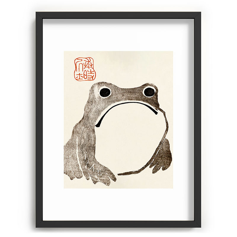 Unimpressed Frog Meika Gafu by Matsumoto Hoji 1814 - Frog Framed Art Print Gallery Image 84