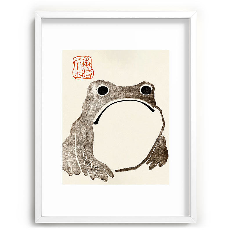 Unimpressed Frog Meika Gafu by Matsumoto Hoji 1814 - Frog Framed Art Print Gallery Image 108
