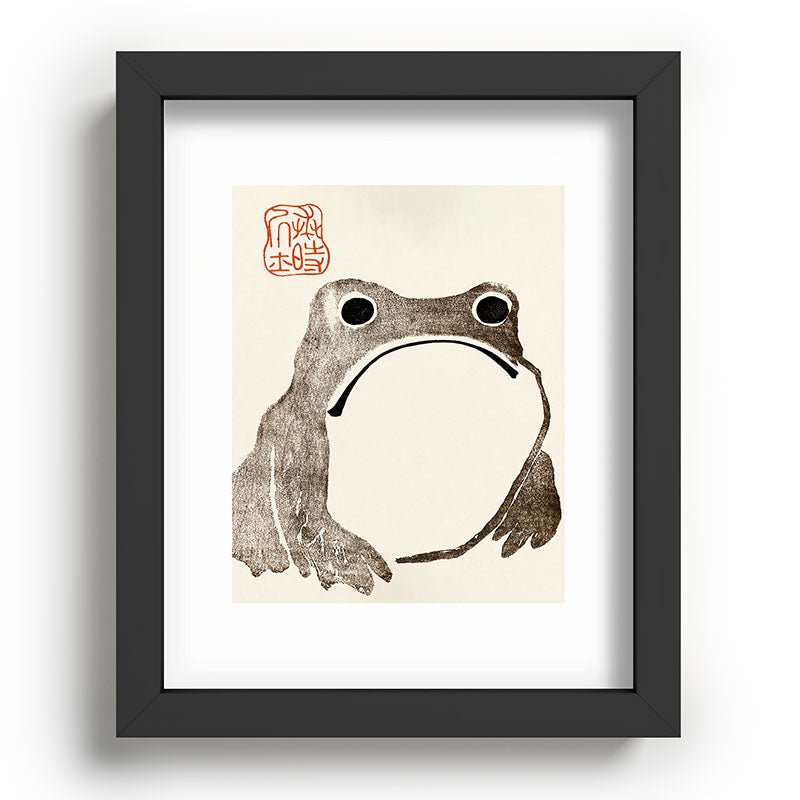 Unimpressed Frog Meika Gafu by Matsumoto Hoji 1814 - Frog Framed Art Print Gallery Image 80