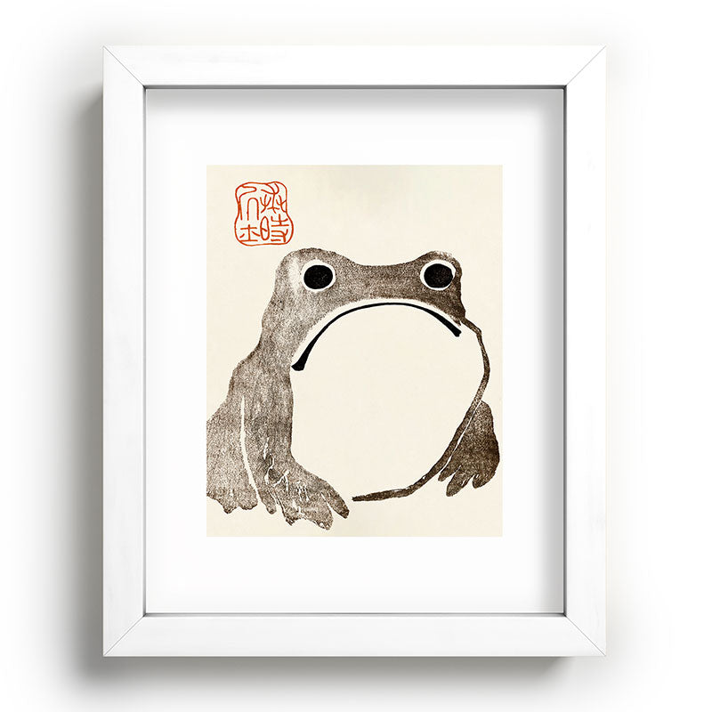 Unimpressed Frog Meika Gafu by Matsumoto Hoji 1814 - Frog Framed Art Print Gallery Image 103