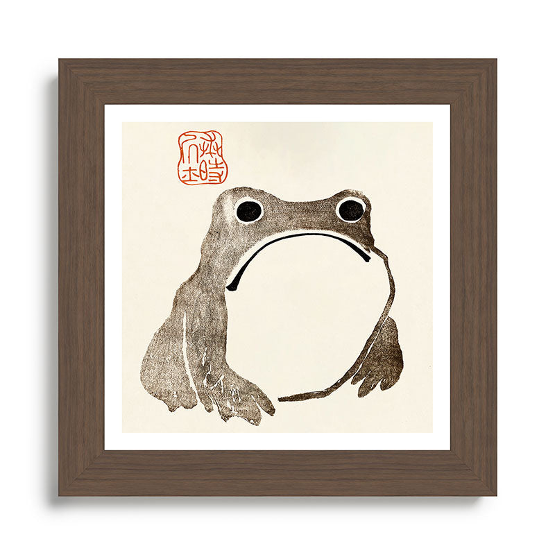 Unimpressed Frog Meika Gafu by Matsumoto Hoji 1814 - Frog Framed Art Print Gallery Image 57
