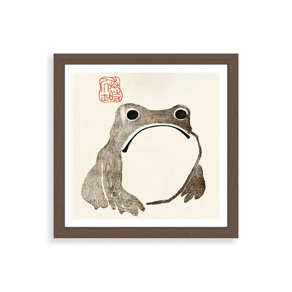 Unimpressed Frog Meika Gafu by Matsumoto Hoji 1814 - Frog Framed Art Print Gallery Image 60
