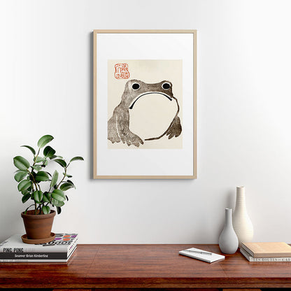 Unimpressed Frog Meika Gafu by Matsumoto Hoji 1814 - Frog Framed Art Print Gallery Image 28