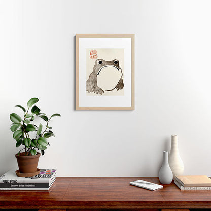 Unimpressed Frog Meika Gafu by Matsumoto Hoji 1814 - Frog Framed Art Print Gallery Image 64