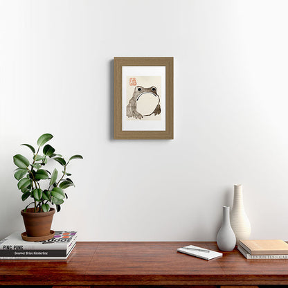 Unimpressed Frog Meika Gafu by Matsumoto Hoji 1814 - Frog Framed Art Print Gallery Image 52