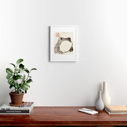 Unimpressed Frog Meika Gafu by Matsumoto Hoji 1814 - Frog Framed Art Print Gallery Image 32