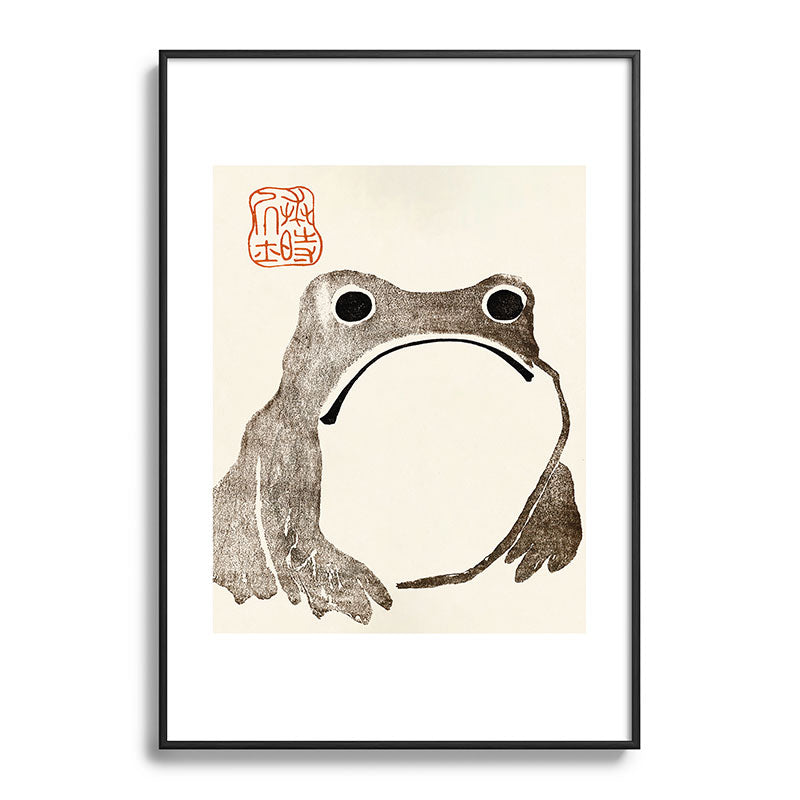 Unimpressed Frog Meika Gafu by Matsumoto Hoji 1814 - Frog Framed Art Print Gallery Image 113